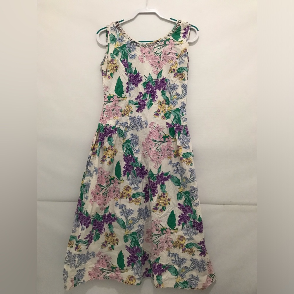 Vintage J. Christopher Floral Sleeveless  Dress  Size 8